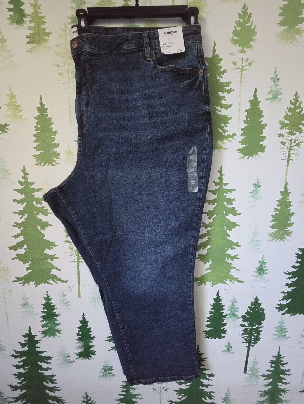 SONOMA Dark Blue High Rise  Straight Jeans